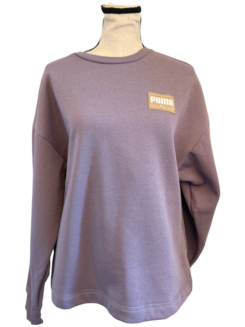 Puma Women’s Purple Oversized Crewneck Sweatshirt Small NWT